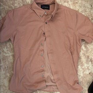 Men's Casual Button Down Shirt in Dusty Pink